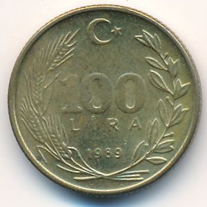 Турция, 100 лир (1989 г.)