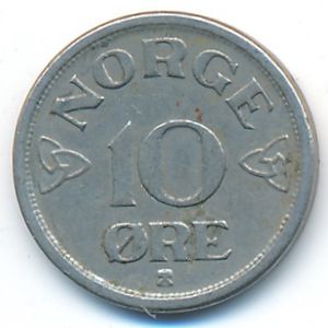 Норвегия, 10 эре (1953 г.)