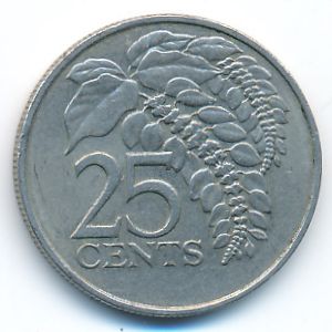 Trinidad & Tobago, 25 cents, 1983