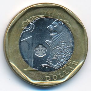 Сингапур, 1 доллар (2017 г.)