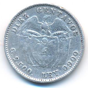 Колумбия, 10 сентаво (1911 г.)