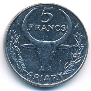 Мадагаскар, 5 франков (1986 г.)