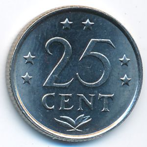 Antilles, 25 cents, 1981