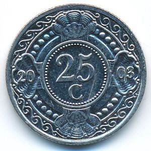 Antilles, 25 cents, 2003