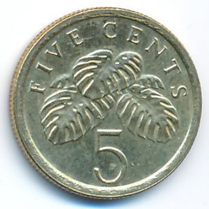 Сингапур, 5 центов (1989 г.)