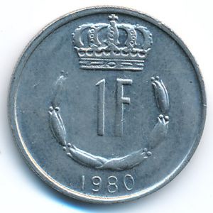 Luxemburg, 1 franc, 1980
