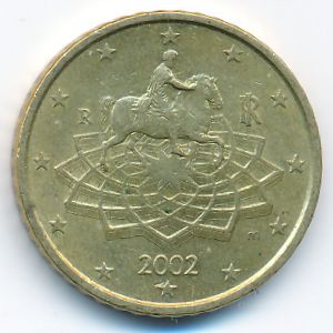 Italy, 50 euro cent, 2002