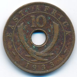 Восточная Африка, 10 центов (1933 г.)