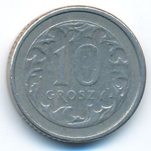 Poland, 10 groszy, 1991