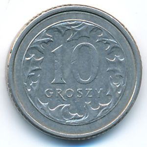 Польша, 10 грошей (1993 г.)