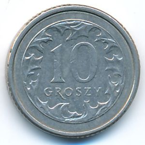 Poland, 10 groszy, 1993