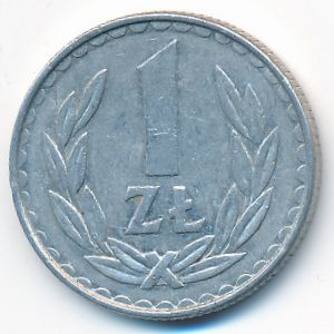 Poland, 1 zloty, 1984