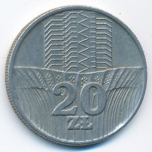 Poland, 20 zlotych, 1976