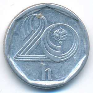 Чехия, 20 гелеров (1995 г.)