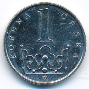 Czech, 1 koruna, 2009
