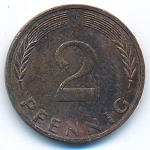 ФРГ, 2 пфеннига (1972 г.)