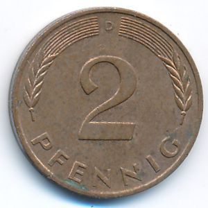 ФРГ, 2 пфеннига (1991 г.)