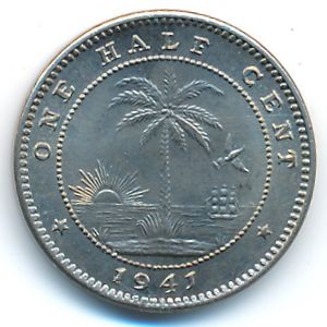 Либерия, 1/2 цента (1941 г.)