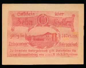 Нотгельды Австрии, 10 геллеров