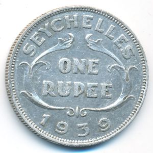 Seychelles, 1 rupee, 1939