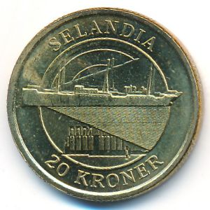 Denmark, 20 kroner, 2008