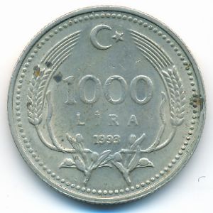 Турция, 1000 лир (1993 г.)
