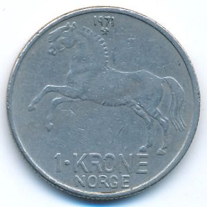 Норвегия, 1 крона (1971 г.)