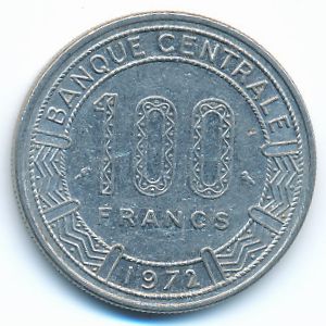Центральная Африка, 100 франков (1972 г.)