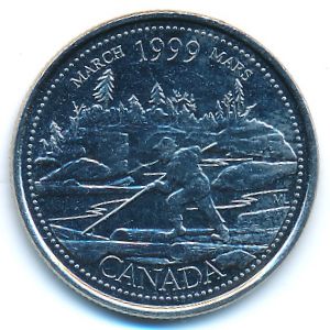Canada, 25 cents, 1999