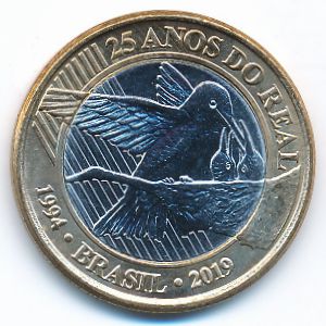 Бразилия, 1 реал (2019 г.)