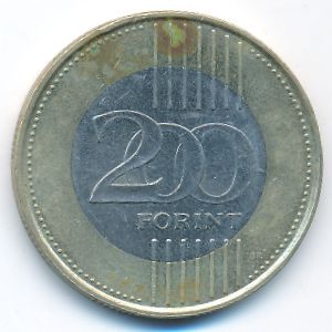Венгрия, 200 форинтов (2010 г.)