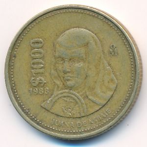 Мексика, 1000 песо (1988 г.)