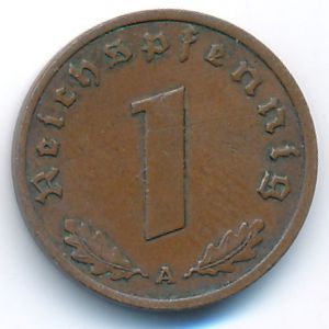 Третий Рейх, 1 рейхспфенниг (1939 г.)