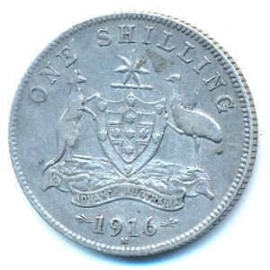 Австралия, 1 шиллинг (1916 г.)