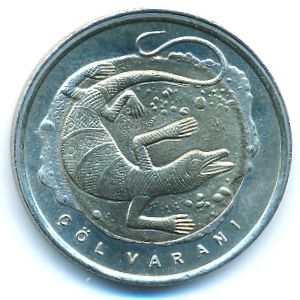 Turkey, 1 lira, 2015