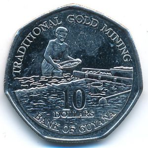 Гайана, 10 долларов (2007 г.)