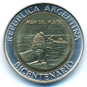 Argentina, 1 peso, 2010