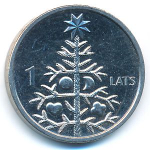 Латвия, 1 лат (2009 г.)