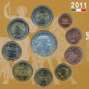 Италия, Набор монет (2011 г.)