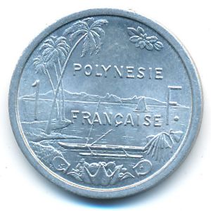Французская Полинезия, 1 франк (1965 г.)