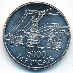 Mozambique, 5000 meticals, 1998