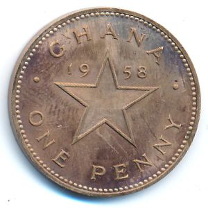Гана, 1 пенни (1958 г.)