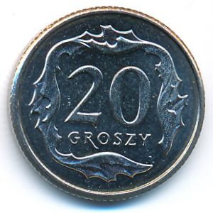 Польша, 20 грошей (2014 г.)