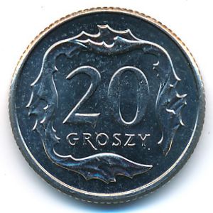 Польша, 20 грошей (2014 г.)