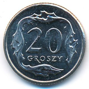 Польша, 20 грошей (2014 г.)