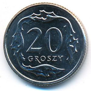 Польша, 20 грошей (2014 г.)