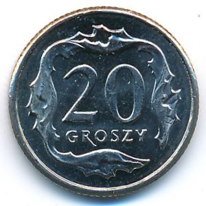 Польша, 20 грошей (2014 г.)