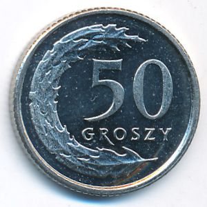 Польша, 50 грошей (2015 г.)