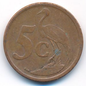 South Africa, 5 cents, 2008
