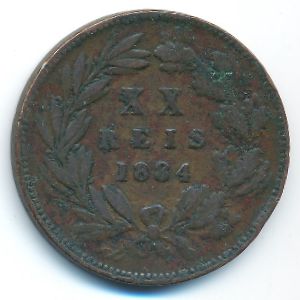 Португалия, 20 рейс (1884 г.)